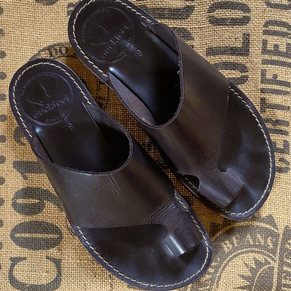 Duckfeet 🇩🇰 “Mando” sandals in Black, size 39 (unisex) — v good used condition